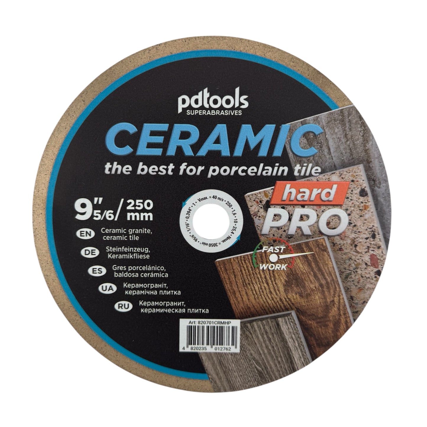 Diamond cutting disc CERAMICS HARD PRO 10''