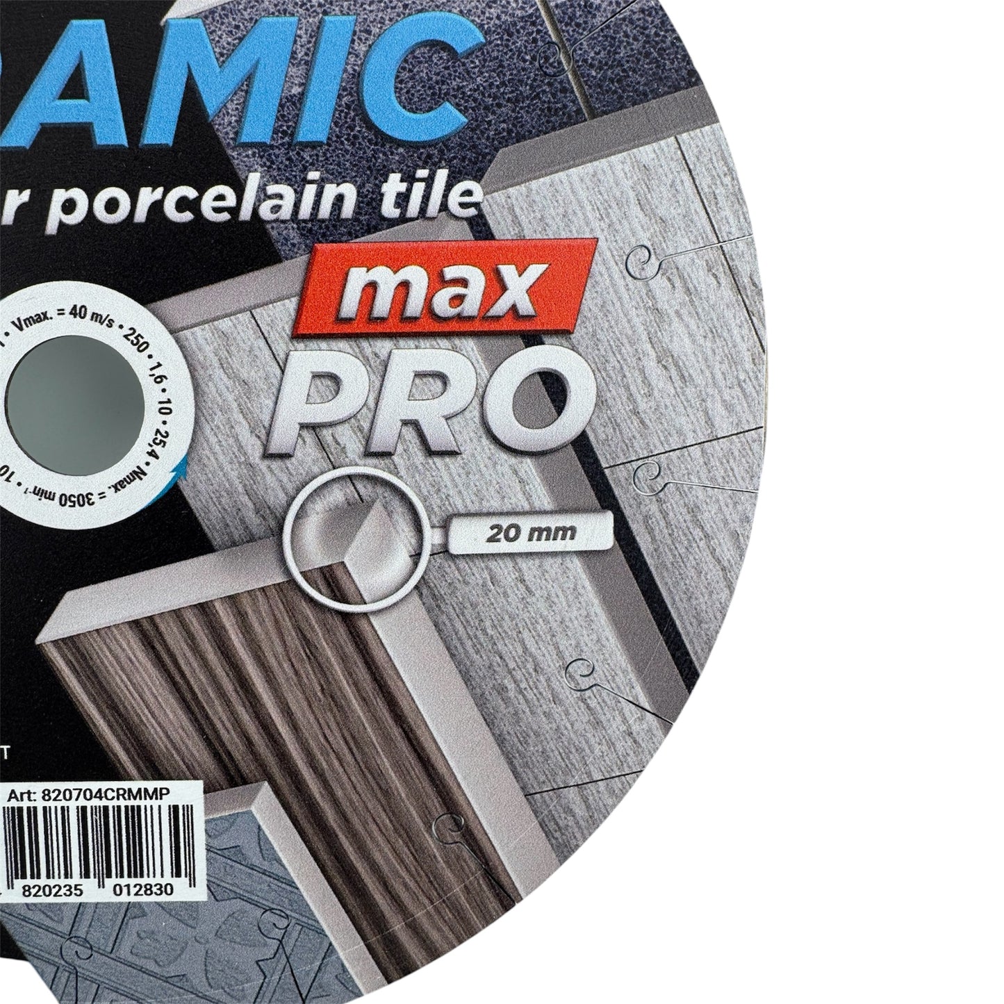 Diamond cutting disc CERAMICS MAX PRO 10''