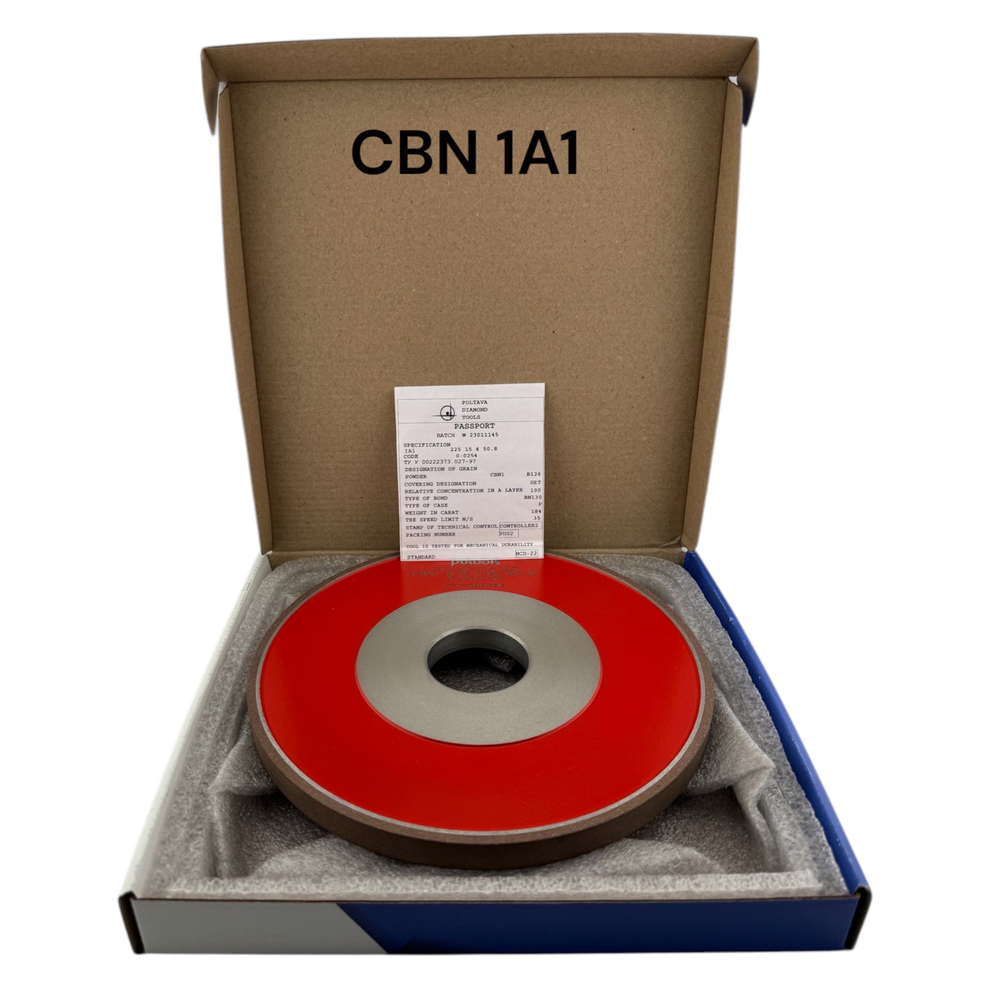 CBN grinding wheel 1A1 225-15-4-50.8 CBN B126 C100 BN130