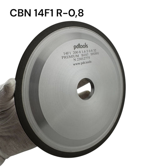 CBN grinding wheel 14F1 200 8 1.6 5 8 0.8 32 B107 PR for HSS circular saws